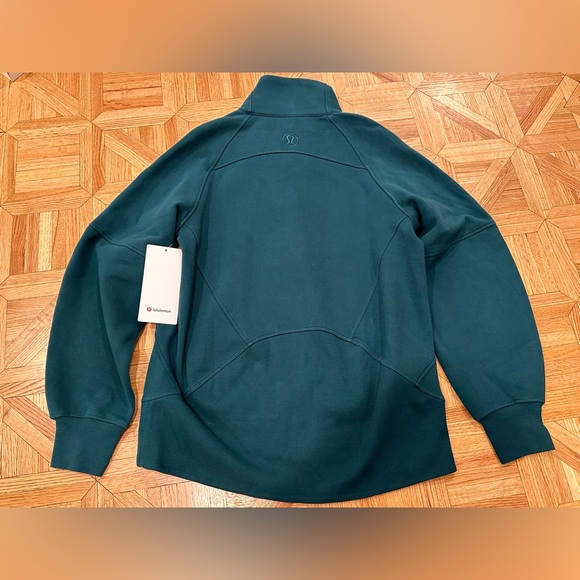 ❌SOLD❌NWT Lululemon Scuba Oversized Funnel-Neck Full Zip in Storm Teal size XS/S - Picture 8 of 10